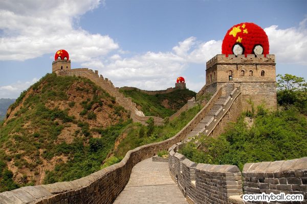 Chinaball guarding the Great Wall of China