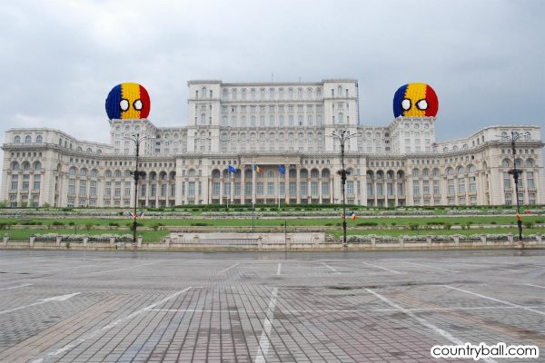 Romaniaball and the Parlament in Bucharest